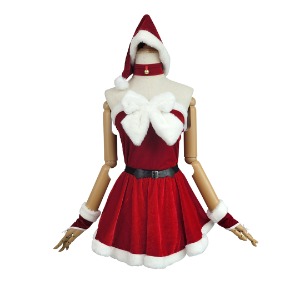 [대여]크리스마스 벨벳 산타복 산타걸 의상 졸업사진컨셉 옷대여 서코 플엑